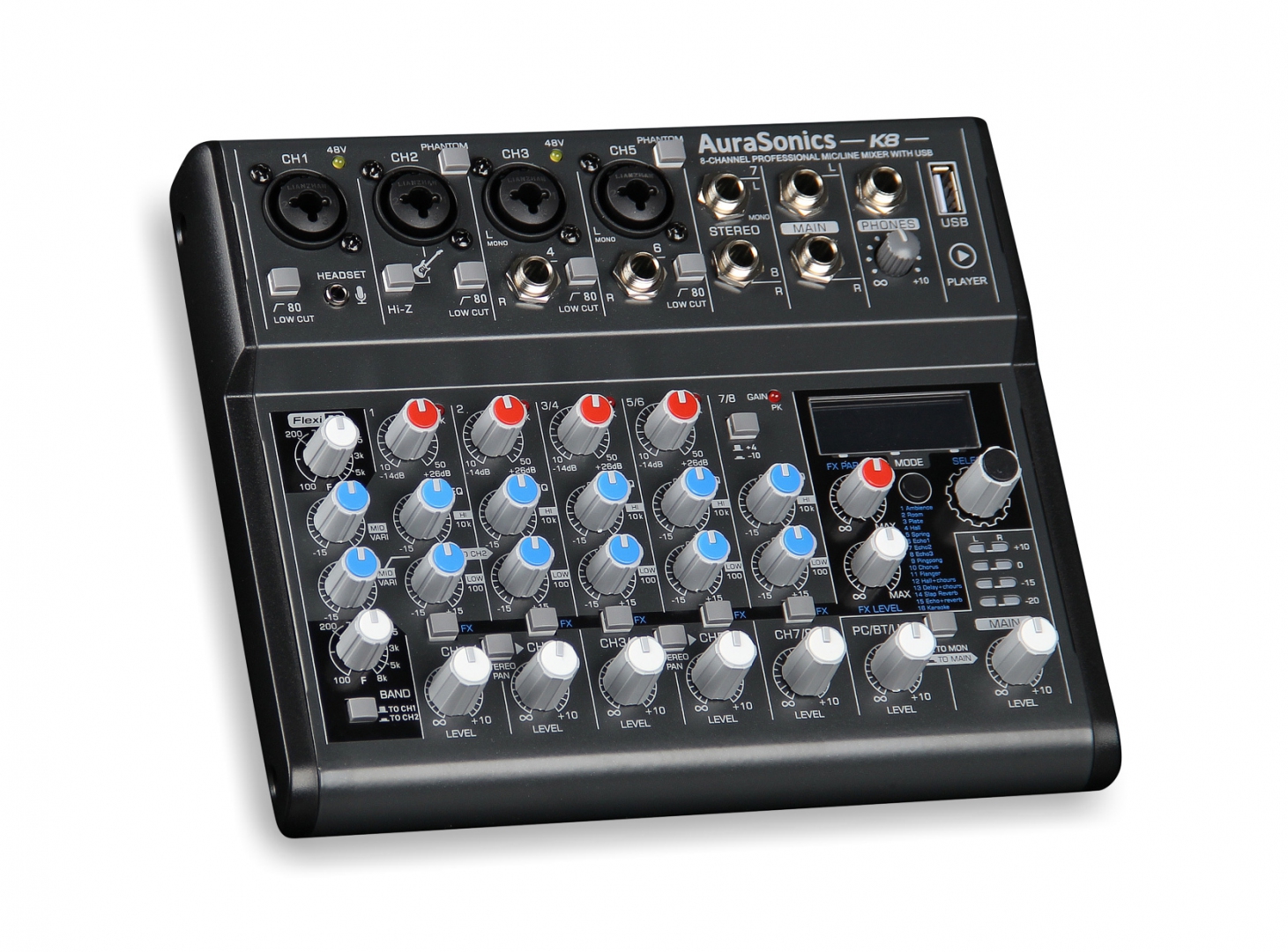 AuraSonics K8 компактный микшерный пульт в Белебее