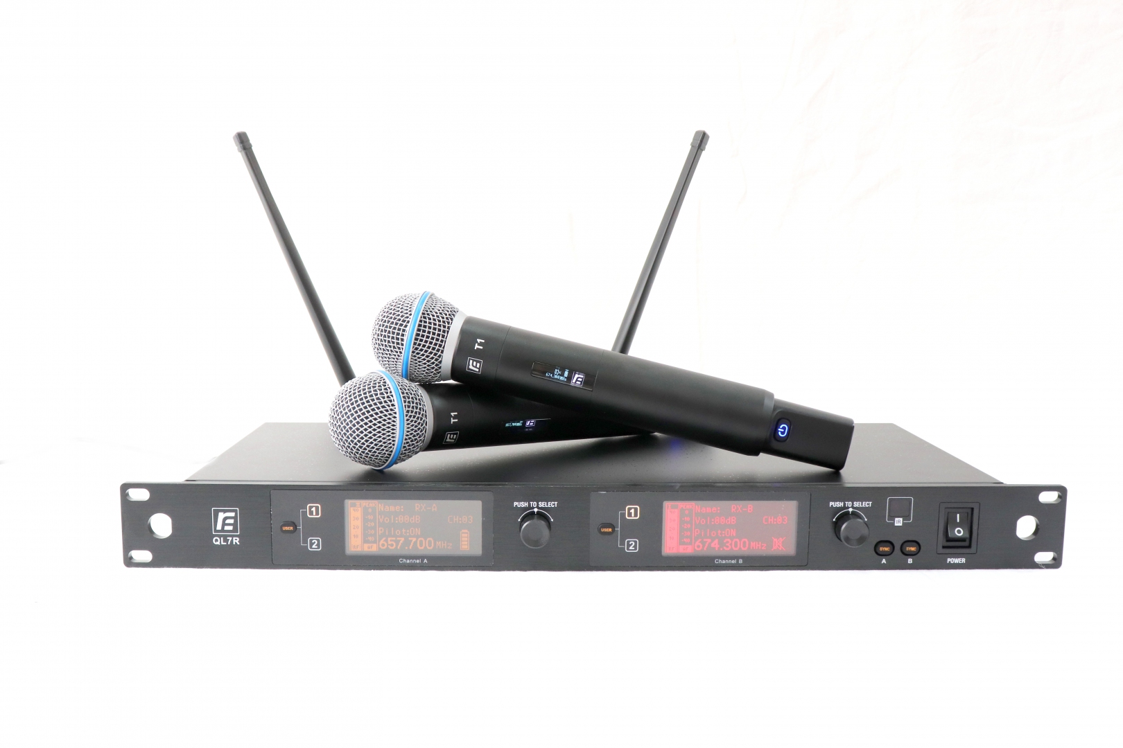 RFIntell QL7R/T1-A 651,800-683,400 МГц 2-канальная радиосистема с 2-мя ручными микрофонами в Белебее