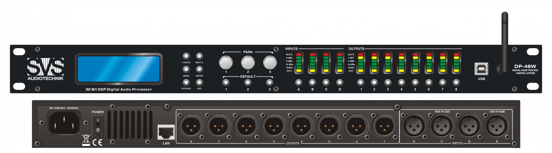 SVS Audiotechnik DP-48W Цифровой процессор: 4 входа 8 выходов в Белебее