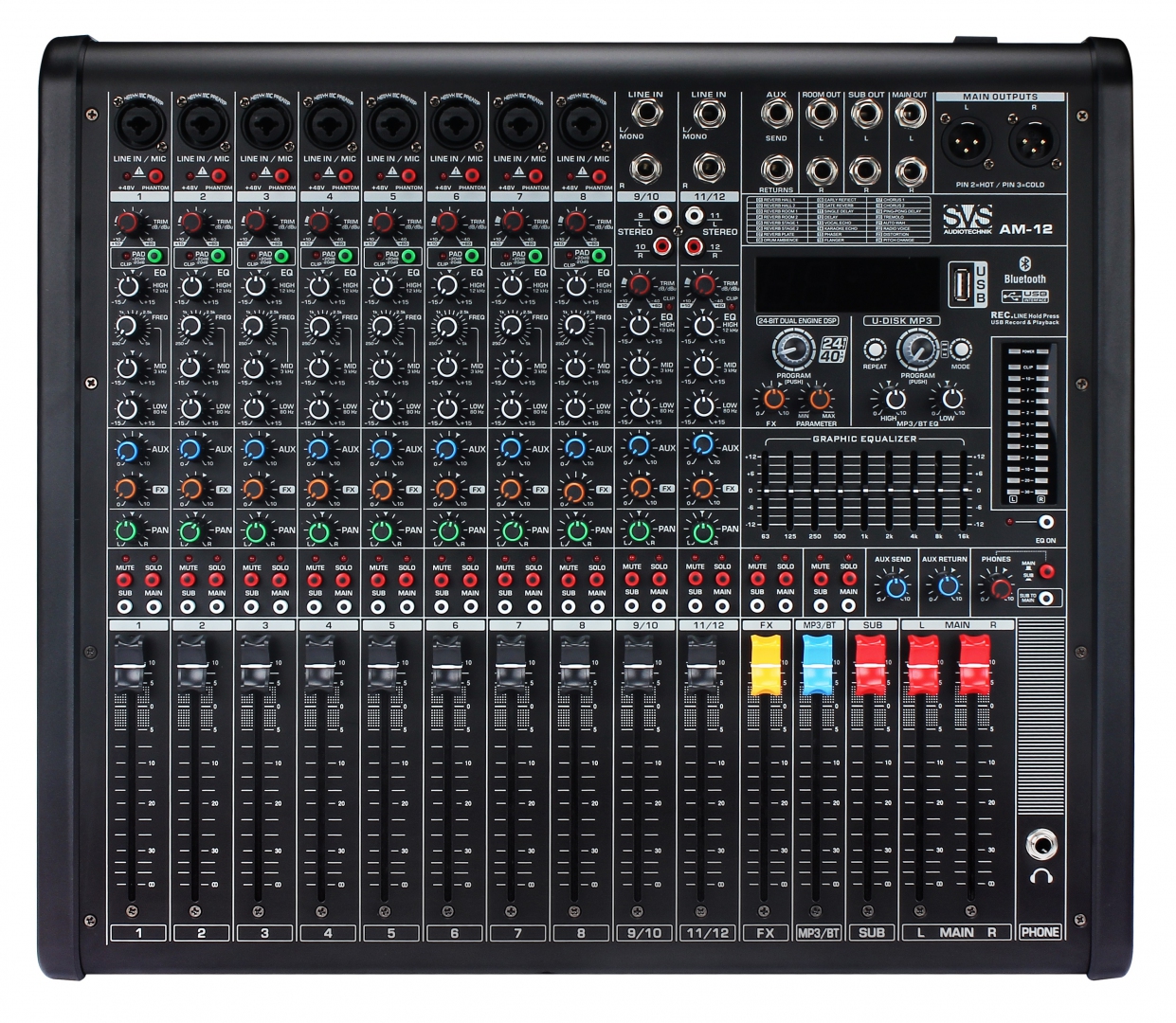 SVS Audiotechnik mixers AM-12 Микшерный пульт аналоговый, 12-канальный в Белебее