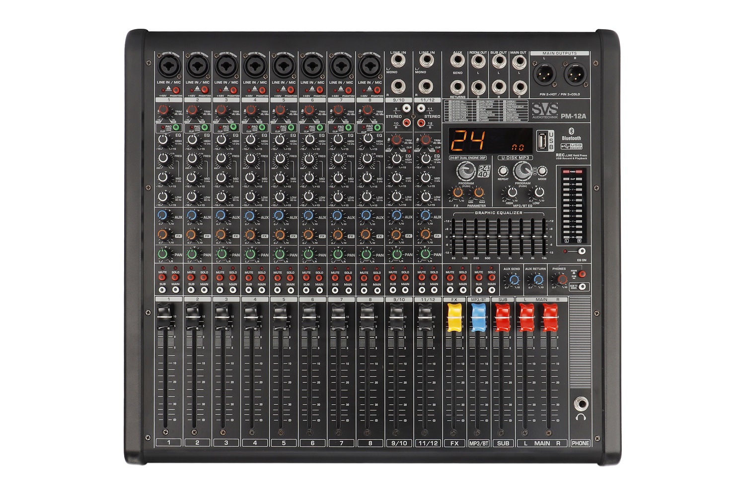 SVS Audiotechnik mixers PM-12A Активный аналоговый микшерный пульт, 12-канальный в Белебее